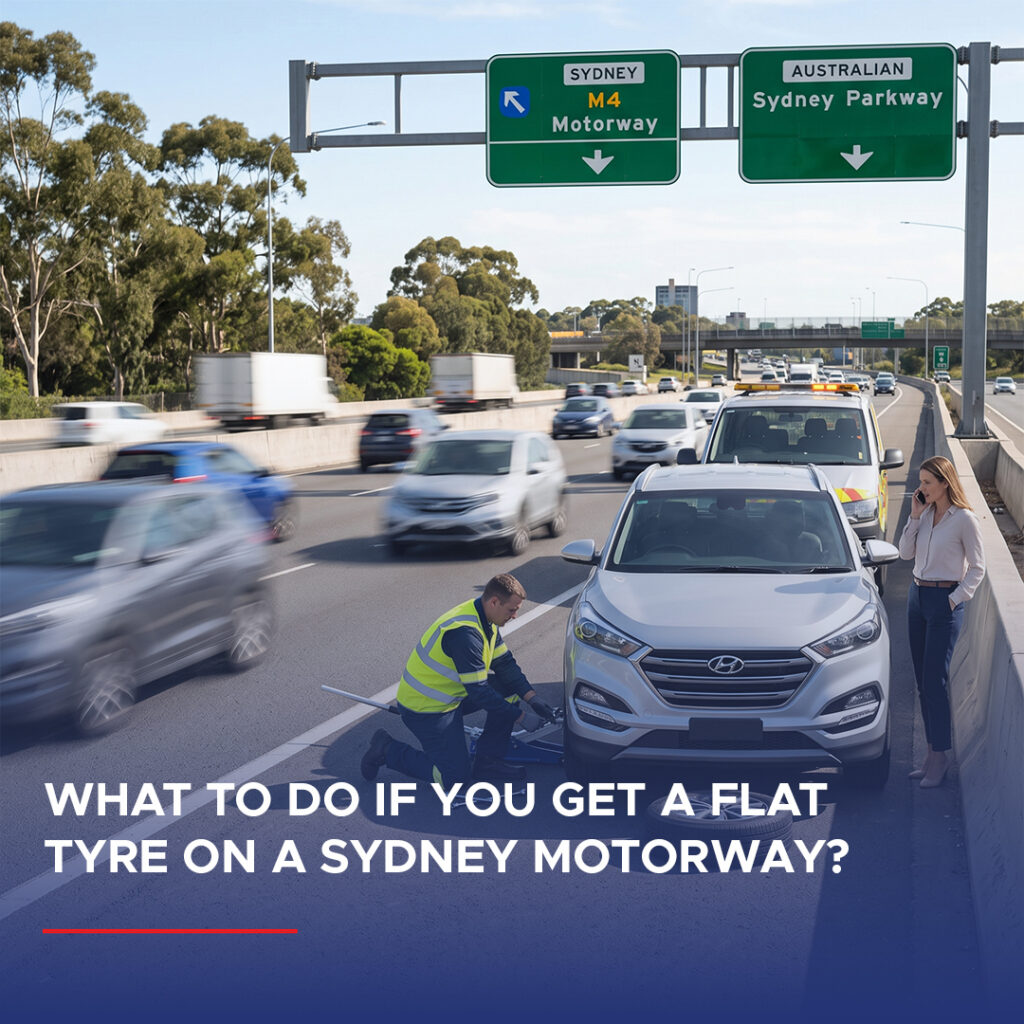 Flat Tyre on a Sydney Motorway